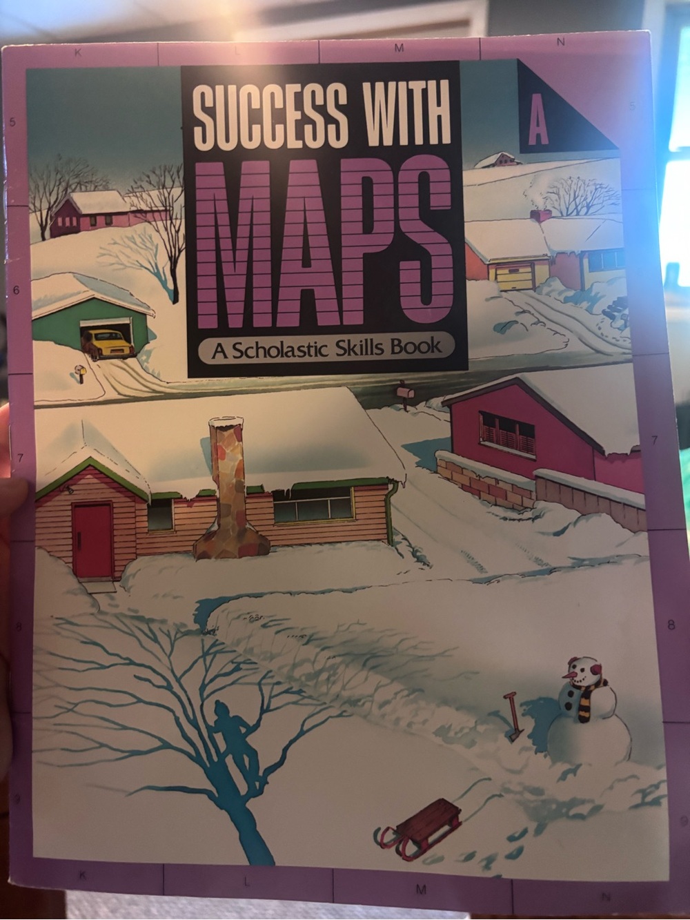 Vintage 1985 Scholastic "Success With Maps" workbook